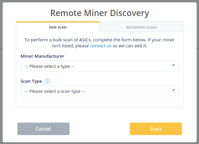 The 'Find Miners' prompt.